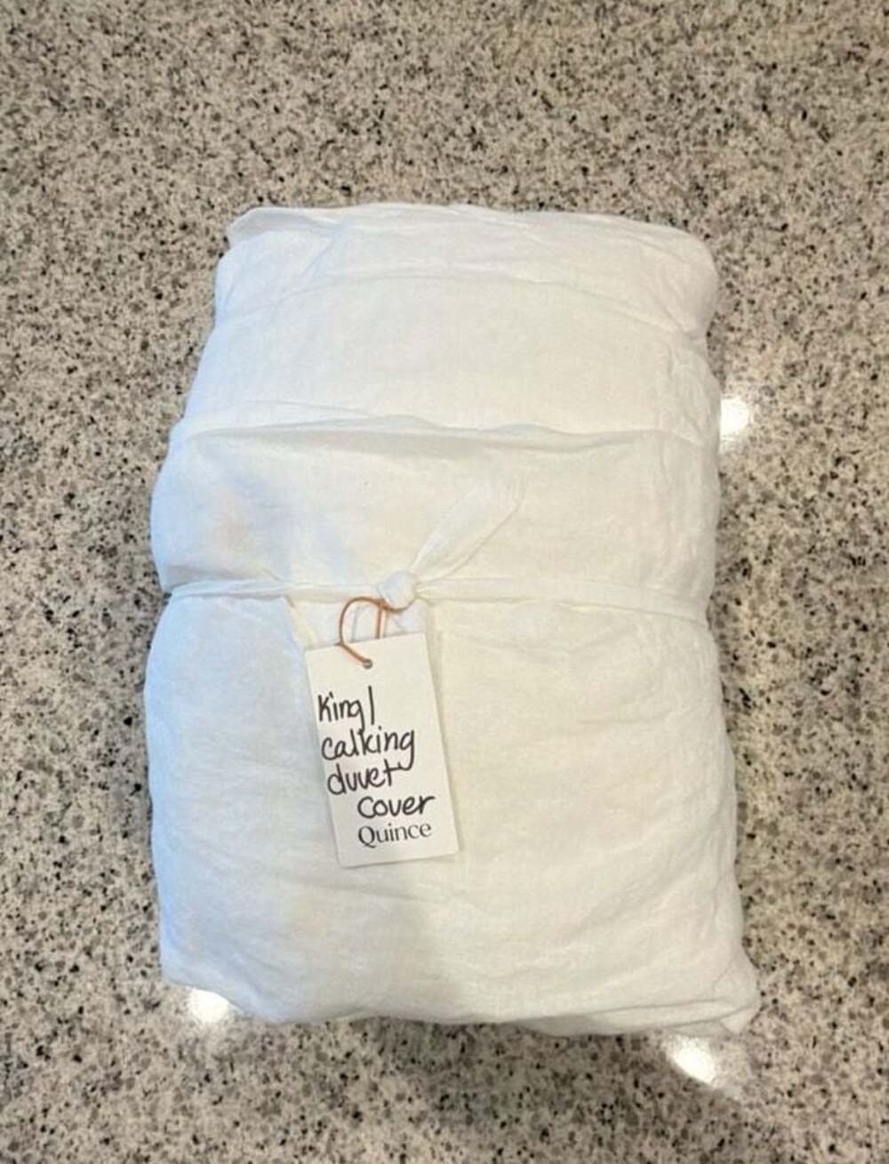 Quince European Linen Duvet Cover only, King/Cal King, White